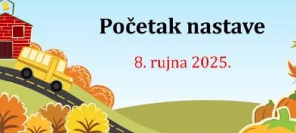 Obavijest-prvi dan nastave